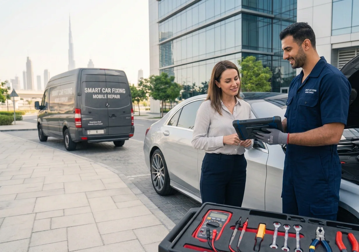 Trusted car repair service in Business Bay Dubai with experienced automotive technicians